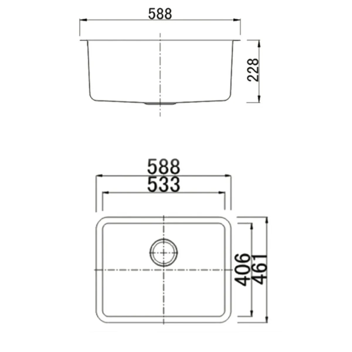 Fidelis FSD-22005 Stainless Steel Sink - view 2